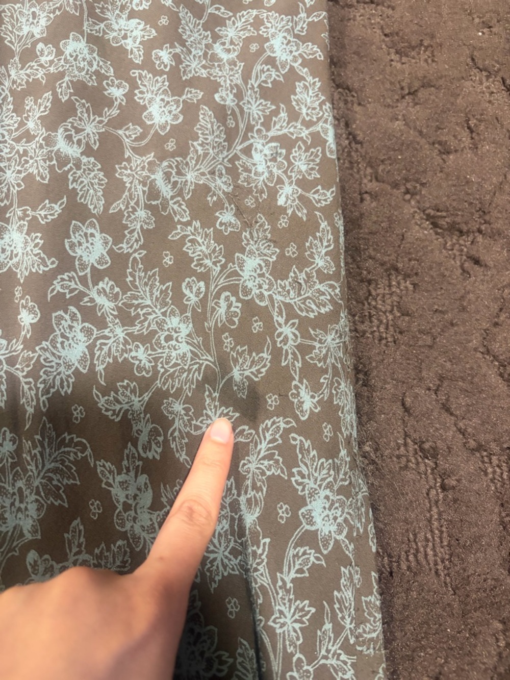 Sundance Brown and White Floral Midi Skirt - Picture 2 of 4